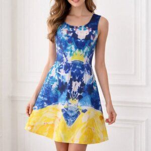 CYNTHIA ROWLEY Watercolor Print Dress